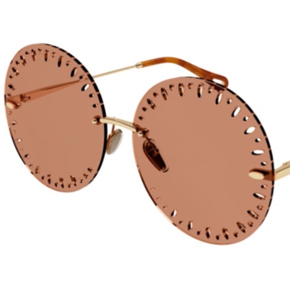 Chloe Sunglasses Orange Gold NWT $530